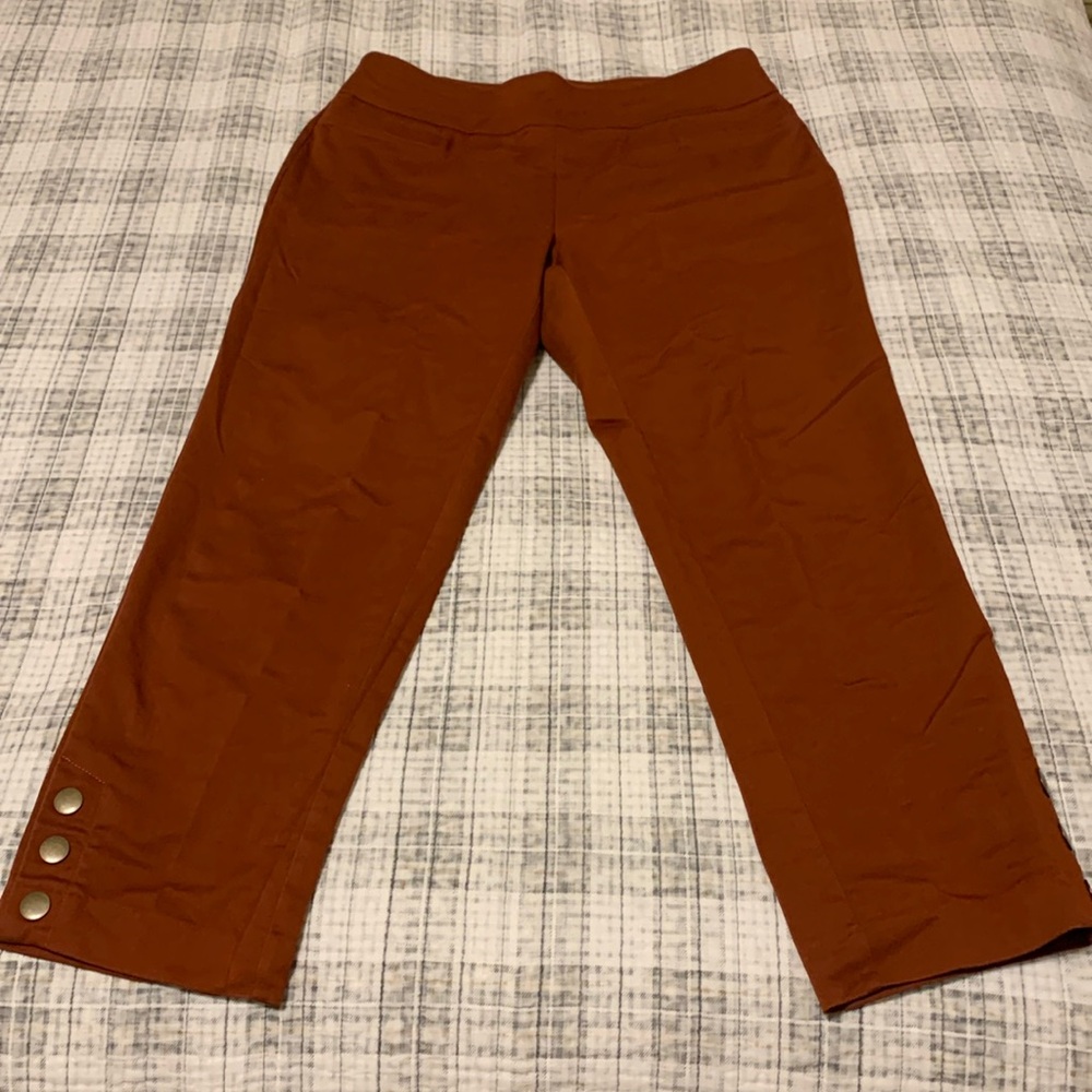 Croft & barrow size 12 regular the effortless stretch ankle orange pants